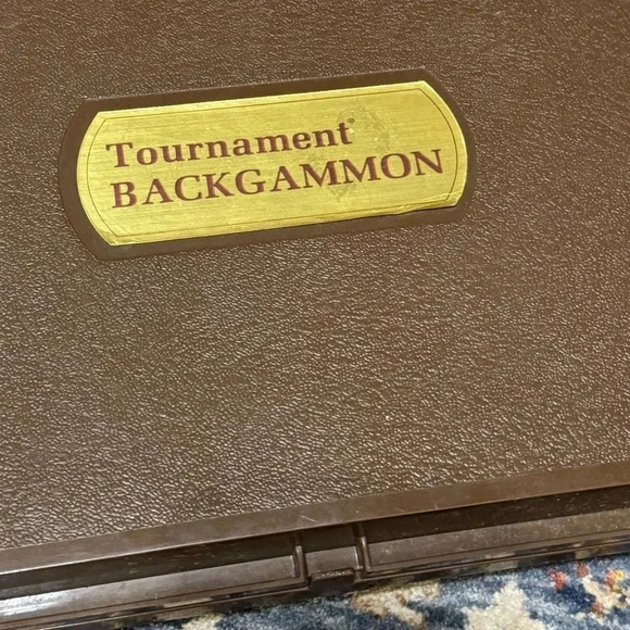 💥VINTAGE Tournament Backgammon Plastic Brown Case Game ES LOWE Travel Set 1978 - Picture 3 of 6
